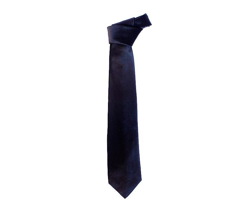 Cravatta nera lucida