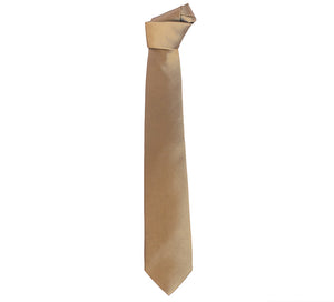 Cravatta liscia lucida dorata
